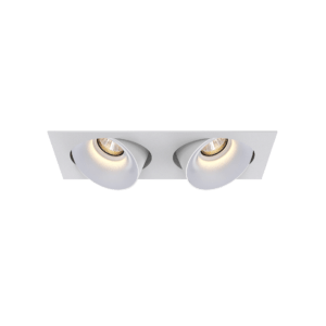 White version of the Dea Ceres S duo with white reflector, an adjustable recessed luminaire designed by Karizma Luce.